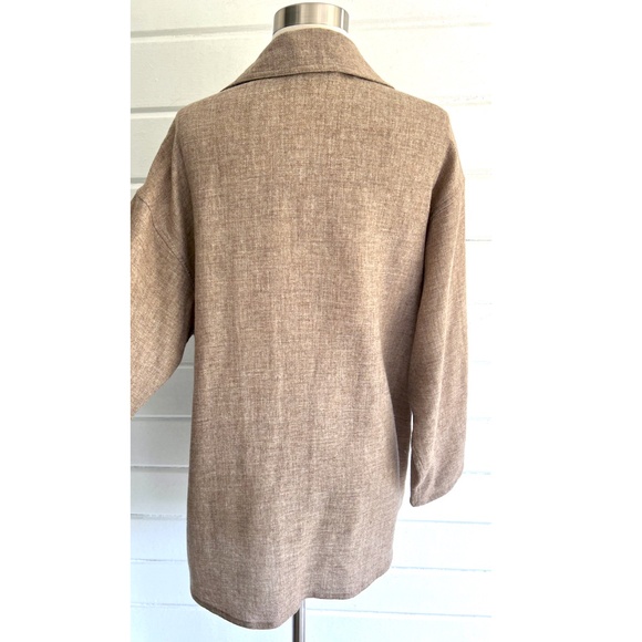 Vintage ZORAN 100% Light Weight Wool Minimalist Over Shirt Open Jacket- O/S - Picture 5 of 8